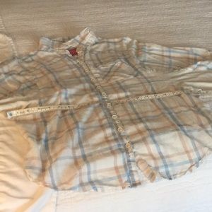 🦋 Free People pretty pastel plaid top 🌷